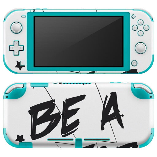igsticker Nintendo Switch Lite 専用 デザインスキンシール 全面 ニンテンドー スイッチ ライト 専用 ゲーム機 カバー アクセサリー フィルム ステッカー エアフリー 007912 文字 英語 黒 ブラック