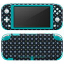igsticker Nintendo Switch Lite 専用 デザインスキンシール 全面 ニンテンドー スイッチ ライト 専用 ゲーム機 カバー アクセサリー フィルム ステッカー エアフリー 007915 星 スター 黒 ブラック 模様(2)