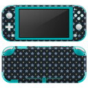 igsticker Nintendo Switch Lite 専用 デザインスキンシール 全面 ニンテンドー スイッチ ライト 専用 ゲーム機 カバー アクセサリー フィルム ステッカー エアフリー 007915 星　スター　黒　ブラック　模様