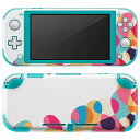 igsticker Nintendo Switch Lite 専用 デザインスキンシール 全面 ニンテンドー スイッチ ライト 専用 ゲーム機 カバー アクセサリー フィルム ステッカー エアフリー 007933 カラフル 模様 ピンク(2)