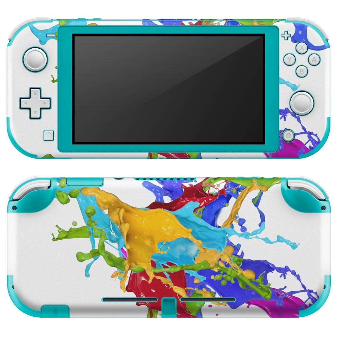 igsticker Nintendo Switch Lite 専用 デザインスキンシール 全面 ニンテンドー スイッチ ライト 専用 ゲーム機 カバー アクセサリー フィルム ステッカー エアフリー 007940 インク ペンキ カラフル