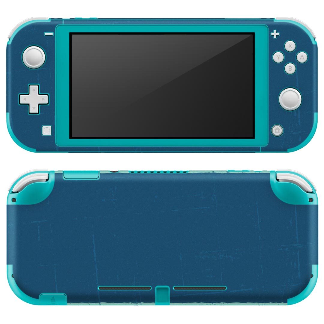 igsticker Nintendo Switch Lite 専用 デザインスキンシール 全面 ニンテンドー スイッチ ライト 専用 ゲーム機 カバー アクセサリー フィルム ステッカー エアフリー 007963 レトロ ブルー 青 模様