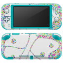 igsticker Nintendo Switch Lite 専用 デザインスキンシール 全面 ニンテンドー スイッチ ライト 専用 ゲーム機 カバー アクセサリー フィルム ステッカー エアフリー 008043 カラフル　レインボー　蝶