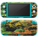 igsticker Nintendo Switch Lite 専用 デザインスキンシール 全面 ニンテンドー スイッチ ライト 専用 ゲーム機 カバー アクセサリー フィルム ステッカー エアフリー 008066 写真 和風 建物 秋 紅葉