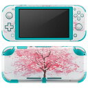 igsticker Nintendo Switch Lite 専用 デザインスキンシール 全面 ニンテンドー スイッチ ライト 専用 ゲーム機 カバー アクセサリー フィルム ステッカー エアフリー 008120 春 桜 ピンク 植物 イラスト