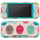 igsticker Nintendo Switch Lite 専用 デザインスキンシール 全面 ニンテンドー スイッチ ライト 専用 ゲーム機 カバー アクセサリー フィルム ステッカー エアフリー 008134 カラフル　お菓子　ハート　模様