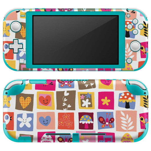 igsticker Nintendo Switch Lite 専用 デザインスキンシール 全面 ニンテンドー スイッチ ライト 専用 ゲーム機 カバー アクセサリー フィルム ステッカー エアフリー 008141 カラフル ハート 鳥 花 igsticker Nintendo Switch Lite 専用 デザインスキンシール 全面 ニンテンドー スイッチ ライト 専用 ゲーム機 カバー アクセサリー フィルム ステッカー エアフリー 008141 カラフル ハート 鳥 花