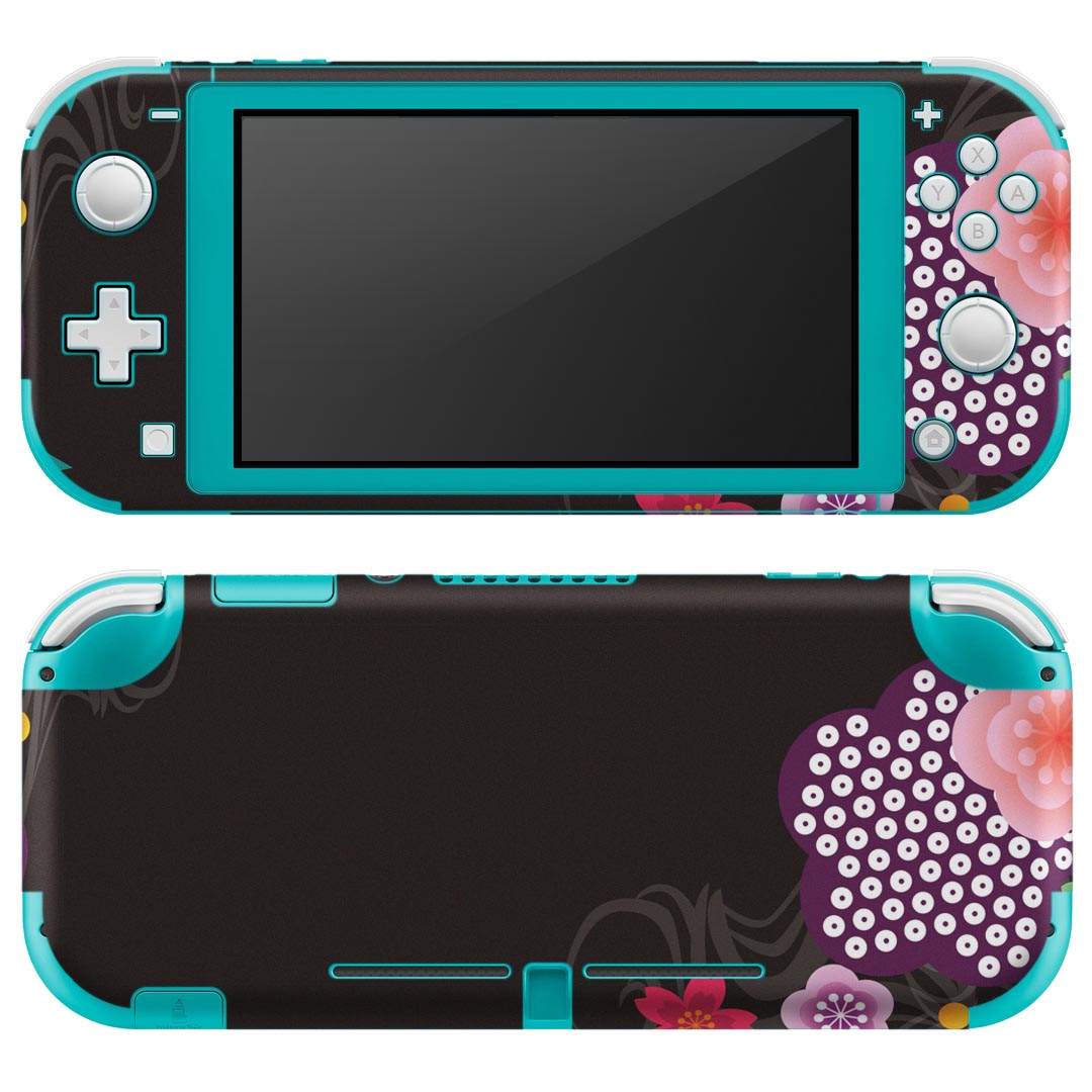 igsticker Nintendo Switch Lite 専用 デザインスキンシール 全面 ニンテンドー スイッチ ライト 専用 ゲーム機 カバー アクセサリー フィルム ステッカー エアフリー 008179 和風 和柄 花