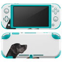 igsticker Nintendo Switch Lite 専用 デザインスキンシール 全面 ニンテンドー スイッチ ライト 専用 ゲーム機 カバー アクセサリー フィルム ステッカー エアフリー 008190 写真　犬　いぬ　白　ホワイト