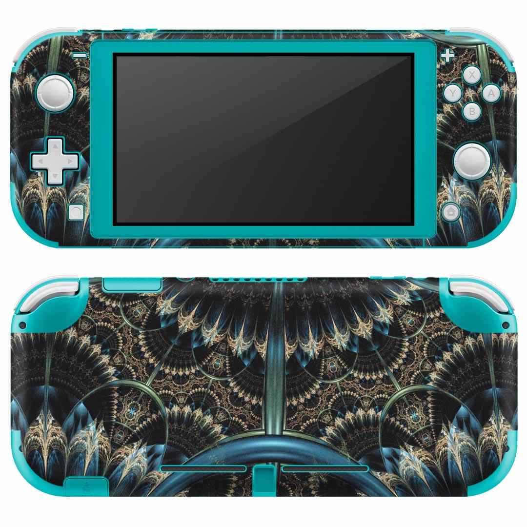 igsticker Nintendo Switch Lite 専用 デザインスキンシール 全面 ニンテンドー スイッチ ライト 専用 ゲーム機 カバー アクセサリー フィルム ステッカー エアフリー 008203 青　ブルー　ゴージャス