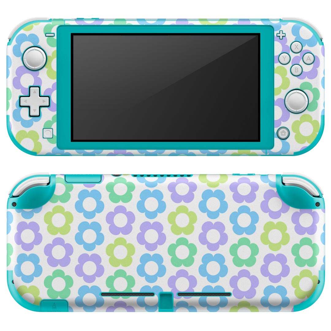 igsticker Nintendo Switch Lite 専用 デザインスキンシール 全面 ニンテンドー スイッチ ライト 専用 ゲーム機 カバー アクセサリー フィルム ステッカー エアフリー 008233 花　　模様　パステル