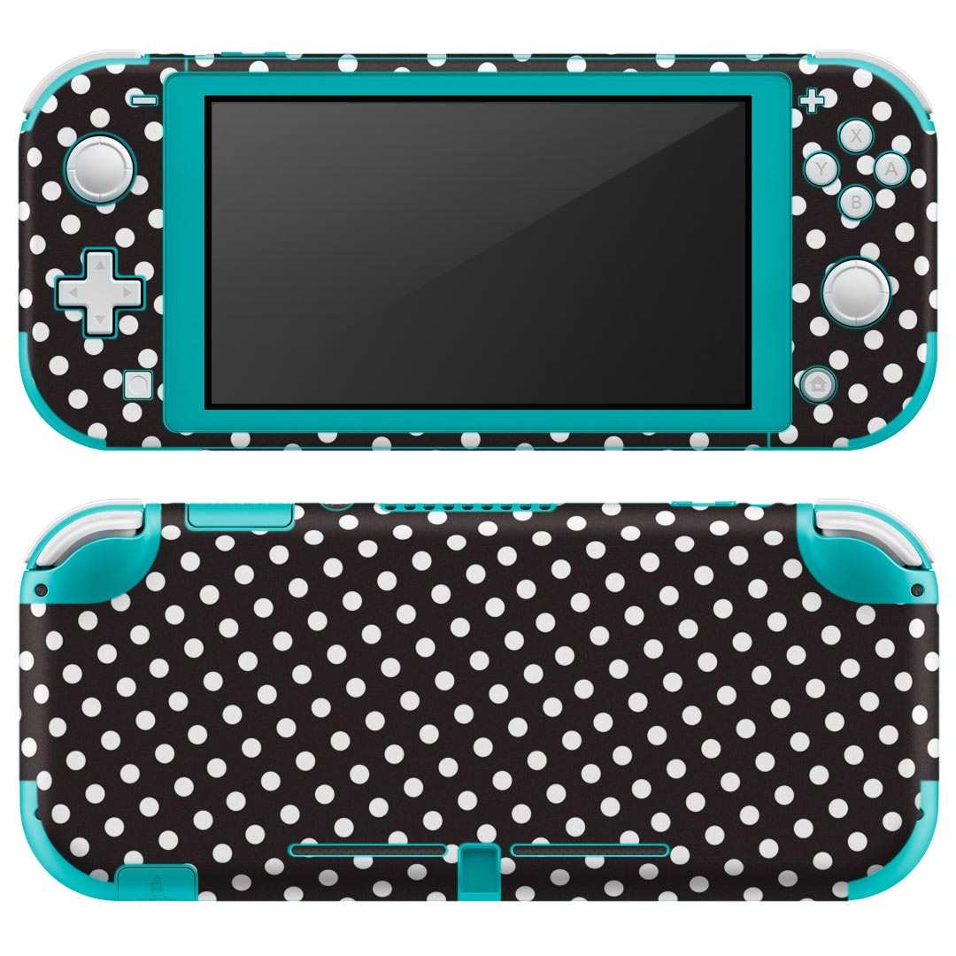 製品名 Nintendo Switch Lite専用 デザインスキンシール セット内容 Nintendo Switch Lite本体用スキンシール（裏表）各1枚 ※液晶側シールは2パーツに分かれていますニンテンドースイッチライト専用です。据え置き機のSwitch本体やJoyコンには対応していません。 商品特徴 3M社製の再剥離性シートを素材に採用し、細かな位置調整がしやすく貼り直しが容易です。また、エアフリーでもありますので気泡が簡単に逃げるので、キレイに貼ることができます。専用の業務プリンターを使い、商品画像と遜色のない美しい印刷仕上がり。 注意事項 画像はサンプルですので、ご覧の環境によっては多少色味に違いを感じる場合がございます。 イメージと違った、モニターと色味が異なるという理由での交換や返金はご対応出来かねます。スキンシールのみの販売で、ニンテンドースイッチ本体などは付属しません。シワができた場合、ドライヤーなどで軽く温め、外側に向けてシワを伸ばすように貼ってください。初回貼付時の位置調整や貼り直しは可能ですが、しっかりと押し付けて接着させた後の再剥離、再利用は保証しておりません。また接着部に油分や汚れが付着しますと角の部分は剥がれやすくなりますので、貼付時はあまり触れないようにご注意ください。無地のセミグロスシートにデザインをプリントした商品で、デコなどの加工はございません。 凹凸や光沢があるように見えたり布地や金属を素材にしたように見える商品もありますが、デザインの図版によるものです。印刷時に微妙な画像のズレが生じる場合がございます。ご注文後に1点1点制作する受注生産品の為、不良品以外のご返品や交換は固くお断りします。 商品発送 完全受注生産のハンドメイド商品となりますので、既製品と比べて発送までお時間を頂いています。 基本的に決済確認後2?3営業日、最大で10営業日での発送となります。繁忙期や休業日明けの場合はさらに時間がかかる場合があります。 その際には別途メールにてご連絡致します。メール便の場合、発送日から到着までに2?4日ほどかかる場合が多く、紛失などの保障もご対応できかねます。あらかじめご了承下さい。