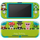 igsticker Nintendo Switch Lite 専用 デザインスキンシール 全面 ニンテンドー スイッチ ライト 専用 ゲーム機 カバー アクセサリー フィルム ステッカー エアフリー 008295 サングラス キャラクター イラスト 黄緑