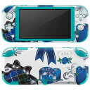 igsticker Nintendo Switch Lite 専用 デザインスキンシール 全面 ニンテンドー スイッチ ライト 専用 ゲーム機 カバー アクセサリー フィルム ステッカー エアフリー 008302 ホワイトデー ハート リボン 青 ブルー