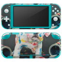 igsticker Nintendo Switch Lite 専用 デザインスキンシール 全面 ニンテンドー スイッチ ライト 専用 ゲーム機 カバー アクセサリー フィルム ステッカー エアフリー 008304 犬　写真　ペンキ　インク　カラフル