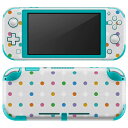 igsticker Nintendo Switch Lite 専用 デザインスキンシール 全面 ニンテンドー スイッチ ライト 専用 ゲーム機 カバー アクセサリー フィルム ステッカー エアフリー 008329 水玉 カラフル 模様(2)