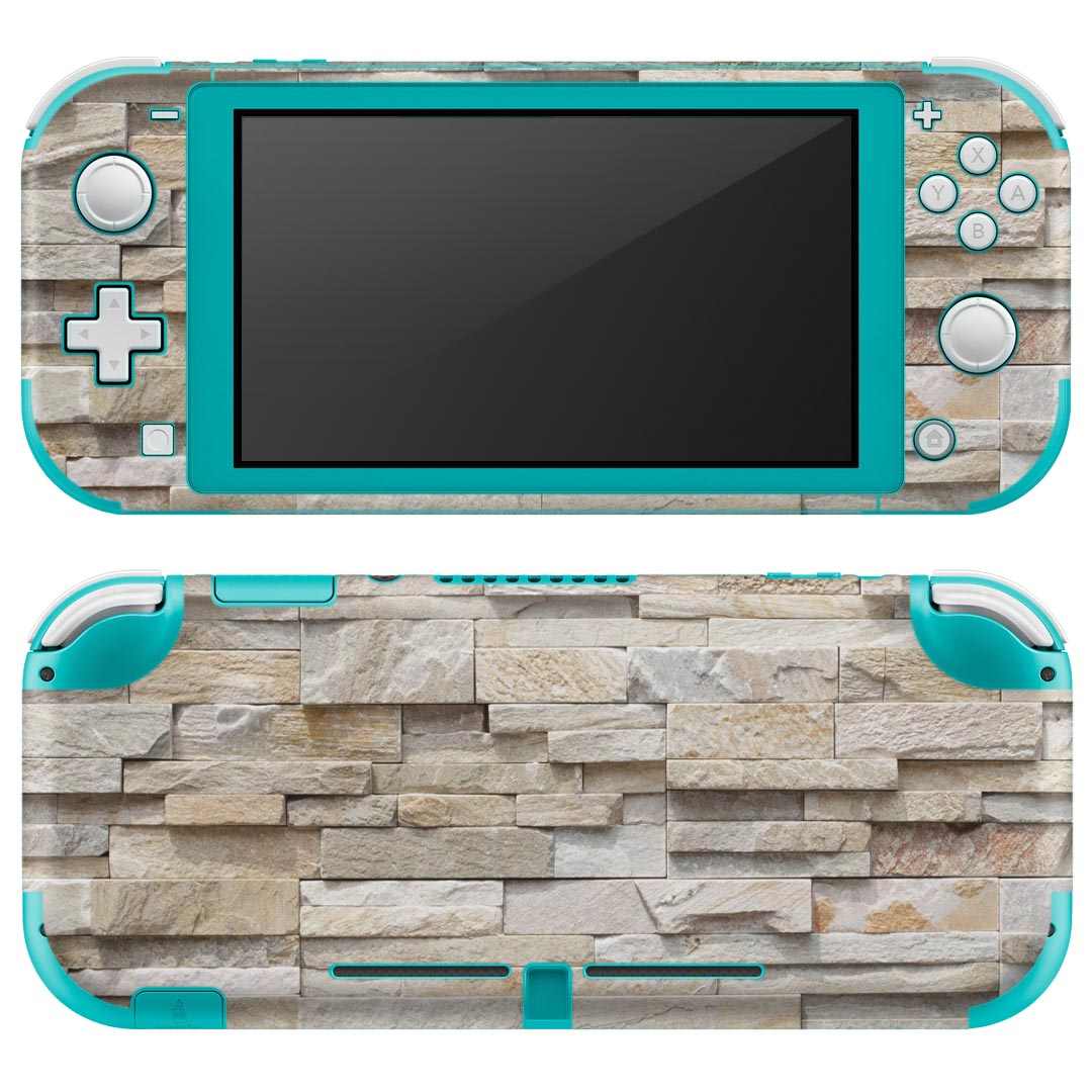 igsticker Nintendo Switch Lite 専用 デザインスキンシール 全面 ニンテンドー スイッチ ライト 専用 ゲーム機 カバー アクセサリー フィルム ステッカー エアフリー 008338 レンガ 写真 石