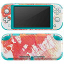 igsticker Nintendo Switch Lite 専用 デザインスキンシール 全面 ニンテンドー スイッチ ライト 専用 ゲーム機 カバー アクセサリー フィルム ステッカー エアフリー 008346 インク ペンキ 赤 レッド 水彩