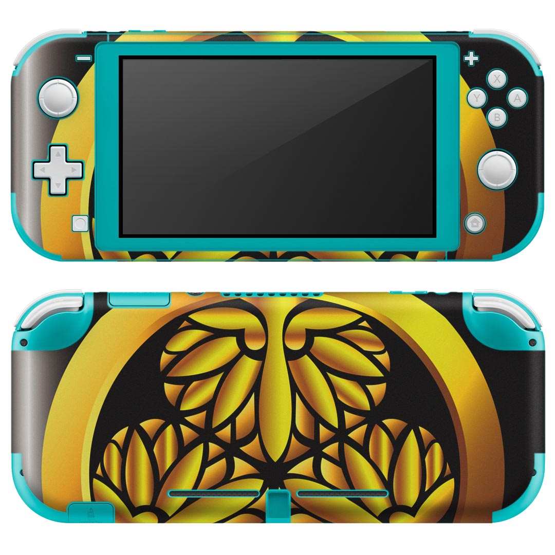 igsticker Nintendo Switch Lite 専用 デザインスキンシール 全面 ニンテンドー スイッチ ライト 専用 ゲーム機 カバー アクセサリー フィルム ステッカー エアフリー 008388 日本語・和柄 和柄 和風 刀 家紋