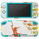 igsticker Nintendo Switch Lite 専用 デザインスキンシール 全面 ニンテンドー スイッチ ライト 専用 ゲーム機 カバー アクセサリー フィルム ステッカー エアフリー 008406 秋 きつね 狐 紅葉