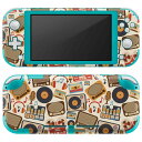 igsticker Nintendo Switch Lite 専用 デザインスキンシール 全面 ニンテンドー スイッチ ライト 専用 ゲーム機 カバー アクセサリー フィルム ステッカー エアフリー 008419 音楽 イラスト 模様(2)