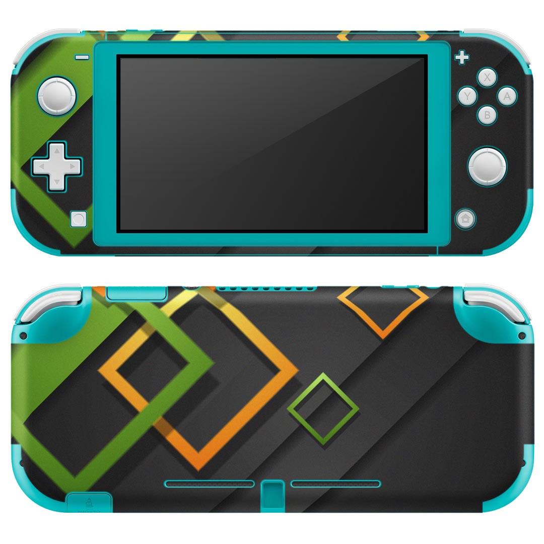 製品名 Nintendo Switch Lite専用 デザインスキンシール セット内容 Nintendo Switch Lite本体用スキンシール（裏表）各1枚 ※液晶側シールは2パーツに分かれていますニンテンドースイッチライト専用です。据え置き機のSwitch本体やJoyコンには対応していません。 商品特徴 3M社製の再剥離性シートを素材に採用し、細かな位置調整がしやすく貼り直しが容易です。また、エアフリーでもありますので気泡が簡単に逃げるので、キレイに貼ることができます。専用の業務プリンターを使い、商品画像と遜色のない美しい印刷仕上がり。 注意事項 画像はサンプルですので、ご覧の環境によっては多少色味に違いを感じる場合がございます。 イメージと違った、モニターと色味が異なるという理由での交換や返金はご対応出来かねます。スキンシールのみの販売で、ニンテンドースイッチ本体などは付属しません。シワができた場合、ドライヤーなどで軽く温め、外側に向けてシワを伸ばすように貼ってください。初回貼付時の位置調整や貼り直しは可能ですが、しっかりと押し付けて接着させた後の再剥離、再利用は保証しておりません。また接着部に油分や汚れが付着しますと角の部分は剥がれやすくなりますので、貼付時はあまり触れないようにご注意ください。無地のセミグロスシートにデザインをプリントした商品で、デコなどの加工はございません。 凹凸や光沢があるように見えたり布地や金属を素材にしたように見える商品もありますが、デザインの図版によるものです。印刷時に微妙な画像のズレが生じる場合がございます。ご注文後に1点1点制作する受注生産品の為、不良品以外のご返品や交換は固くお断りします。 商品発送 完全受注生産のハンドメイド商品となりますので、既製品と比べて発送までお時間を頂いています。 基本的に決済確認後2?3営業日、最大で10営業日での発送となります。繁忙期や休業日明けの場合はさらに時間がかかる場合があります。 その際には別途メールにてご連絡致します。メール便の場合、発送日から到着までに2?4日ほどかかる場合が多く、紛失などの保障もご対応できかねます。あらかじめご了承下さい。
