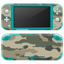 igsticker Nintendo Switch Lite 専用 デザインスキンシール 全面 ニンテンドー スイッチ ライト 専用 ゲーム機 カバー アクセサリー フィルム ステッカー エアフリー 008444 グリーン 緑 迷彩 模様