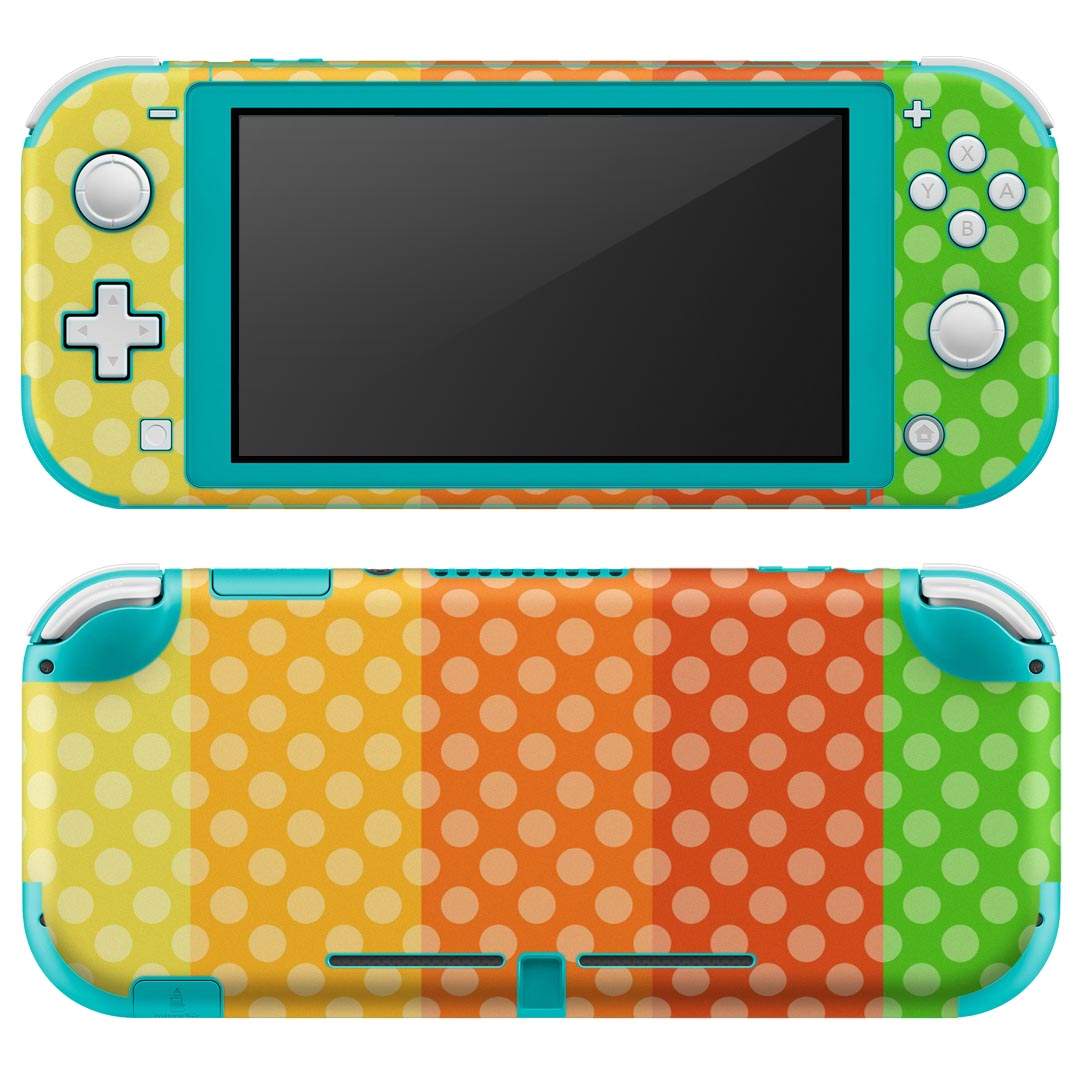 igsticker Nintendo Switch Lite 専用 デザインスキンシール 全面 ニンテンドー スイッチ ライト 専用 ゲーム機 カバー アクセサリー フィルム ステッカー エアフリー 008449 カラフル 水玉 模様