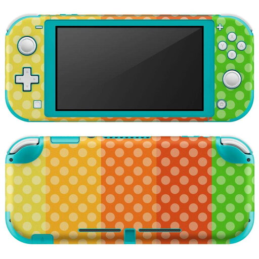 igsticker Nintendo Switch Lite 専用 デザインスキンシール 全面 ニンテンドー スイッチ ライト 専用 ゲーム機 カバー アクセサリー フィルム ステッカー エアフリー 008449 カラフル 水玉 模様