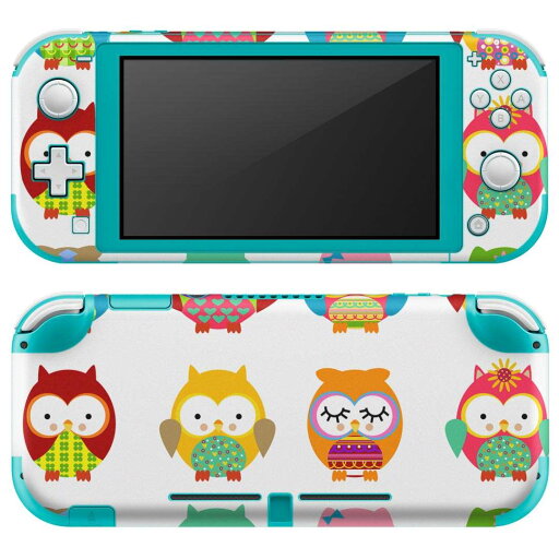igsticker Nintendo Switch Lite 専用 デザインスキンシール 全面 ニンテンドー スイッチ ライト 専用 ゲーム機 カバー アクセサリー フィルム ステッカー エアフリー 008451 フクロウ カラフル 模様 igsticker Nintendo Switch Lite 専用 デザインスキンシール 全面 ニンテンドー スイッチ ライト 専用 ゲーム機 カバー アクセサリー フィルム ステッカー エアフリー 008451 フクロウ カラフル 模様