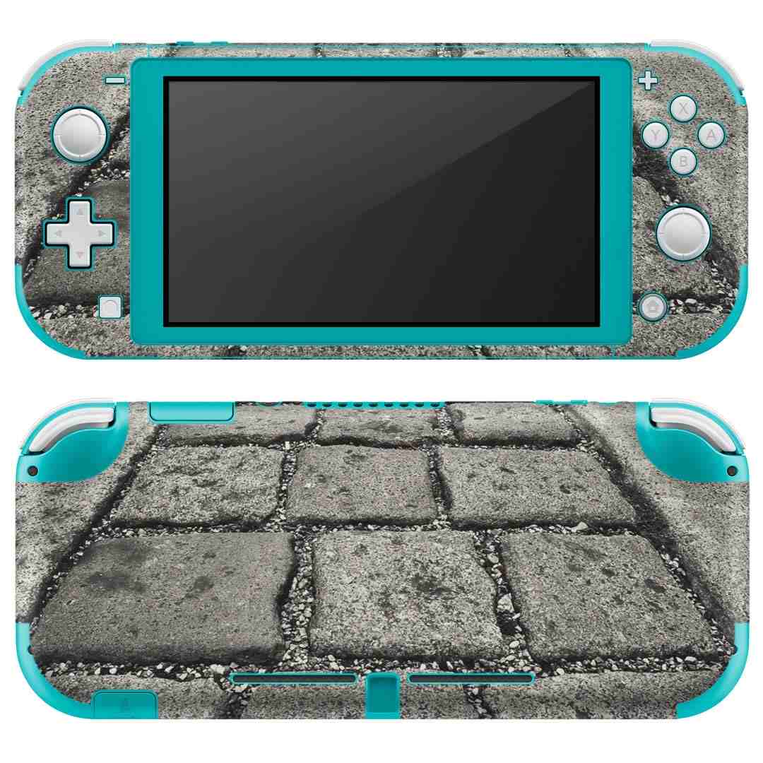 igsticker Nintendo Switch Lite 専用 デザインスキンシール 全面 ニンテンドー スイッチ ライト 専用 ゲーム機 カバー アクセサリー フィルム ステッカー エアフリー 008495 写真 レンガ モノクロ