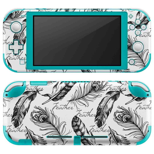 igsticker Nintendo Switch Lite 専用 デザインスキンシール 全面 ニンテンドー スイッチ ライト 専用 ゲーム機 カバー アクセサリー フィルム ステッカー エアフリー 008517 白黒 モノクロ 羽根 模様 igsticker Nintendo Switch Lite 専用 デザインスキンシール 全面 ニンテンドー スイッチ ライト 専用 ゲーム機 カバー アクセサリー フィルム ステッカー エアフリー 008517 白黒 モノクロ 羽根 模様