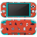 igsticker Nintendo Switch Lite 専用 デザインスキンシール 全面 ニンテンドー スイッチ ライト 専用 ゲーム機 カバー アクセサリー フィルム ステッカー エアフリー 008520 ハロウィン オレンジ イラスト 模様(2)