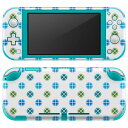 igsticker Nintendo Switch Lite 専用 デザインスキンシール 全面 ニンテンドー スイッチ ライト 専用 ゲーム機 カバー アクセサリー フィルム ステッカー エアフリー 008526 青　ブルー　水玉　模様