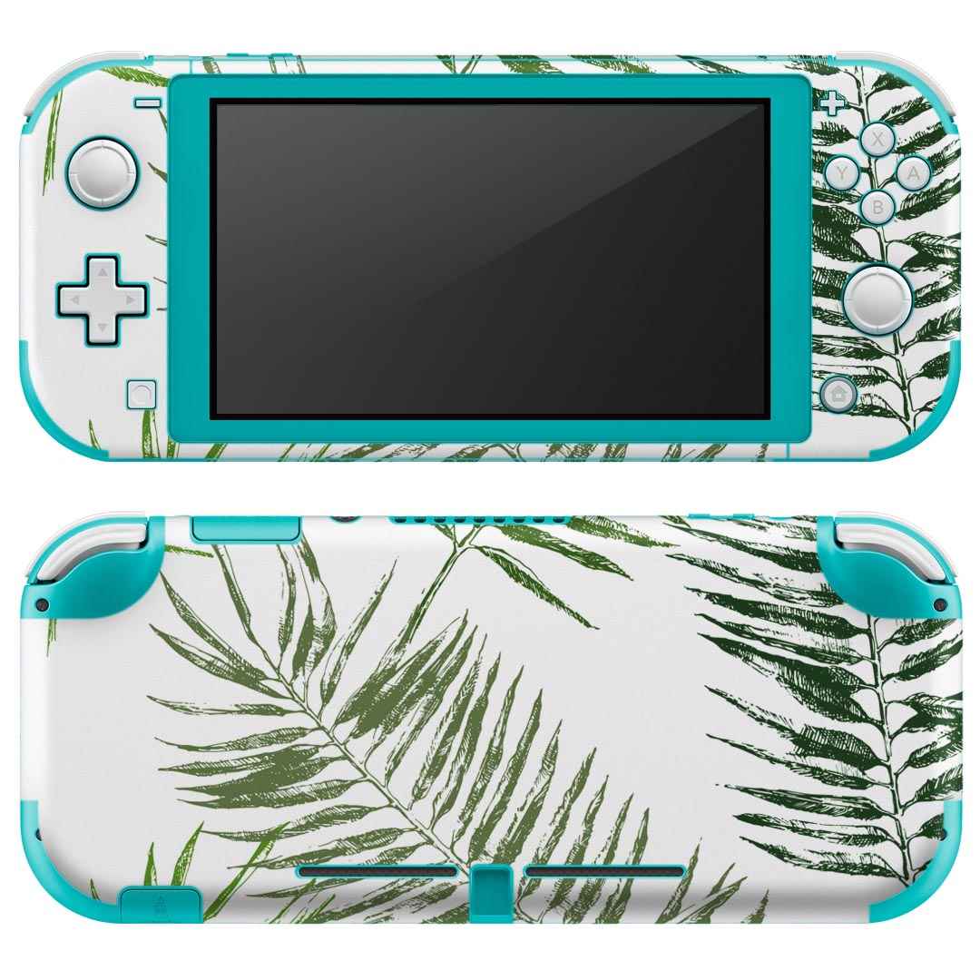 igsticker Nintendo Switch Lite 専用 デザインスキンシール 全面 ニンテンドー スイッチ ライト 専用 ゲーム機 カバー アクセサリー フィルム ステッカー エアフリー 008552 植物　緑　グリーン　模様
