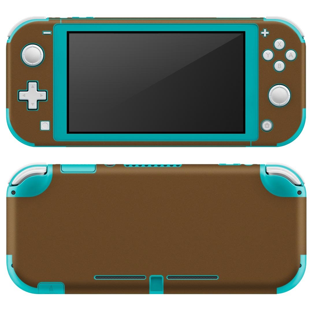 igsticker Nintendo Switch Lite 専用 デザインスキンシール 全面 ニンテンドー スイッチ ライト 専用 ゲーム機 カバー アクセサリー フィルム ステッカー エアフリー 008606 茶色 ブラウン 花
