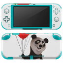 igsticker Nintendo Switch Lite 専用 デザインスキンシール 全面 ニンテンドー スイッチ ライト 専用 ゲーム機 カバー アクセサリー フィルム ステッカー エアフリー 008702 パンダ 風船 カラフル キャラクター