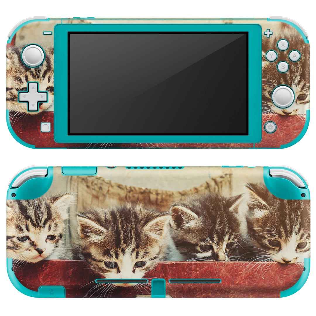 igsticker Nintendo Switch Lite 専用 デザインスキンシール 全面 ニンテンドー スイッチ ライト 専用 ゲーム機 カバー アクセサリー フィルム ステッカー エアフリー 008717 写真 猫 ネコ カバン 鞄