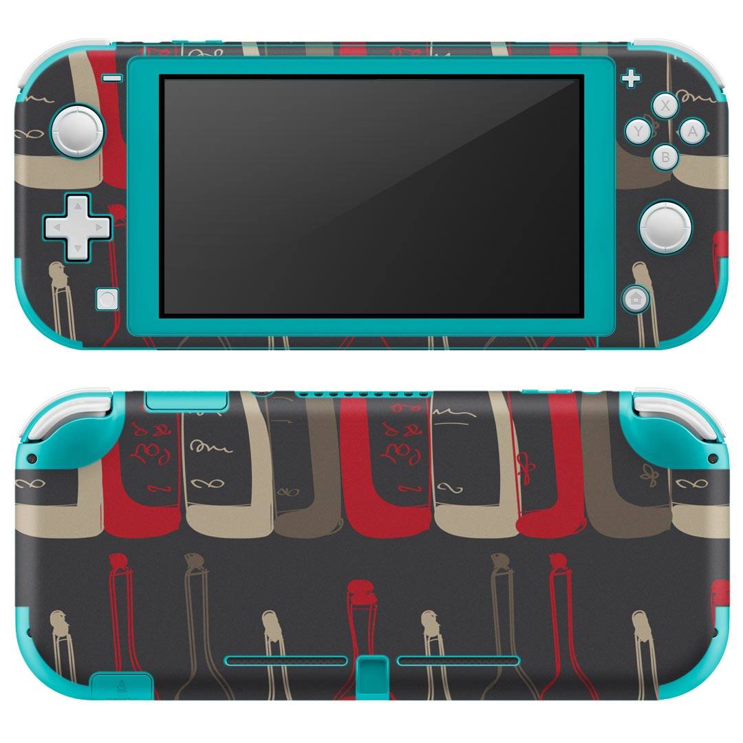 igsticker Nintendo Switch Lite 専用 デザインスキンシール 全面 ニンテンドー スイッチ ライト 専用 ゲーム機 カバー アクセサリー フィルム ステッカー エアフリー 008719 お酒　イラスト　シック