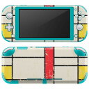 igsticker Nintendo Switch Lite 専用 デザインスキンシール 全面 ニンテンドー スイッチ ライト 専用 ゲーム機 カバー アクセサリー フィルム ステッカー エアフリー 008733 赤 青 黄色 模様(2)
