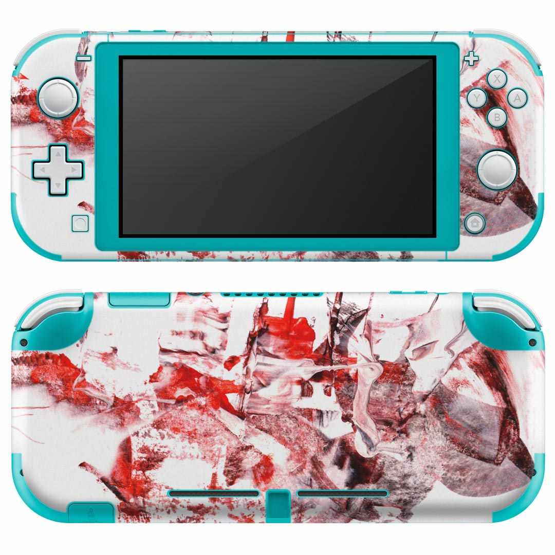 製品名 Nintendo Switch Lite専用 デザインスキンシール セット内容 Nintendo Switch Lite本体用スキンシール（裏表）各1枚 ※液晶側シールは2パーツに分かれていますニンテンドースイッチライト専用です。据え置き機のSwitch本体やJoyコンには対応していません。 商品特徴 3M社製の再剥離性シートを素材に採用し、細かな位置調整がしやすく貼り直しが容易です。また、エアフリーでもありますので気泡が簡単に逃げるので、キレイに貼ることができます。専用の業務プリンターを使い、商品画像と遜色のない美しい印刷仕上がり。 注意事項 画像はサンプルですので、ご覧の環境によっては多少色味に違いを感じる場合がございます。 イメージと違った、モニターと色味が異なるという理由での交換や返金はご対応出来かねます。スキンシールのみの販売で、ニンテンドースイッチ本体などは付属しません。シワができた場合、ドライヤーなどで軽く温め、外側に向けてシワを伸ばすように貼ってください。初回貼付時の位置調整や貼り直しは可能ですが、しっかりと押し付けて接着させた後の再剥離、再利用は保証しておりません。また接着部に油分や汚れが付着しますと角の部分は剥がれやすくなりますので、貼付時はあまり触れないようにご注意ください。無地のセミグロスシートにデザインをプリントした商品で、デコなどの加工はございません。 凹凸や光沢があるように見えたり布地や金属を素材にしたように見える商品もありますが、デザインの図版によるものです。印刷時に微妙な画像のズレが生じる場合がございます。ご注文後に1点1点制作する受注生産品の為、不良品以外のご返品や交換は固くお断りします。 商品発送 完全受注生産のハンドメイド商品となりますので、既製品と比べて発送までお時間を頂いています。 基本的に決済確認後2?3営業日、最大で10営業日での発送となります。繁忙期や休業日明けの場合はさらに時間がかかる場合があります。 その際には別途メールにてご連絡致します。メール便の場合、発送日から到着までに2?4日ほどかかる場合が多く、紛失などの保障もご対応できかねます。あらかじめご了承下さい。