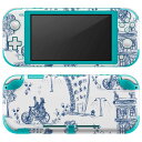 igsticker Nintendo Switch Lite 専用 デザインスキンシール 全面 ニンテンドー スイッチ ライト 専用 ゲーム機 カバー アクセサリー フィルム ステッカー エアフリー 008777 イラスト 自転車 青 ブルー