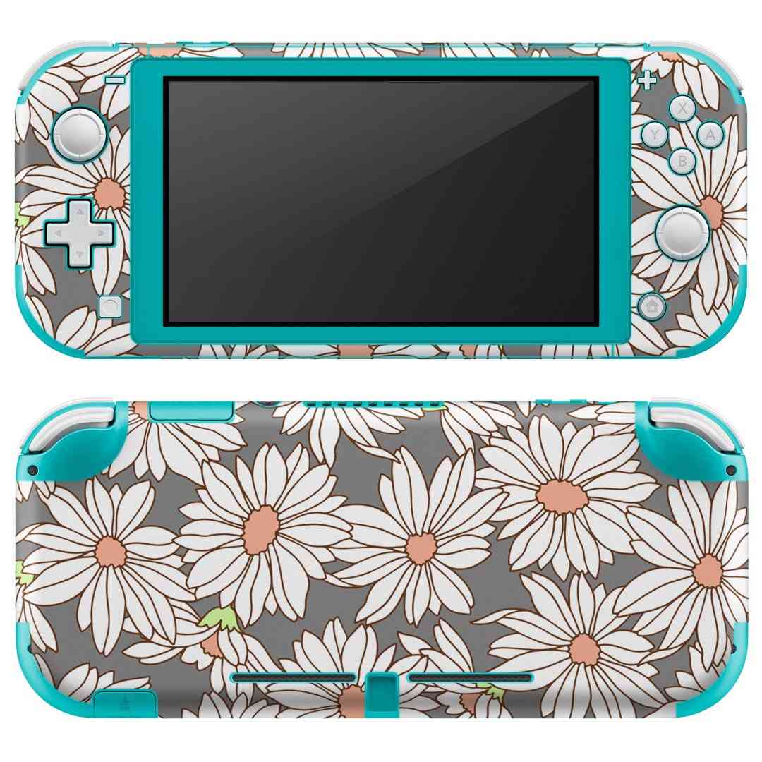 igsticker Nintendo Switch Lite 専用 デザインスキンシール 全面 ニンテンドー スイッチ ライト 専用 ゲーム機 カバー アクセサリー フィルム ステッカー エアフリー 008795 花　　イラスト