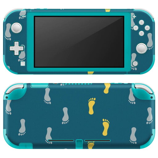 igsticker Nintendo Switch Lite 専用 デザインスキンシール 全面 ニンテンドー スイッチ ライト 専用 ゲーム機 カバー アクセサリー フィルム ステッカー エアフリー 008808 模様 青 ブルー 黄色 足跡 igsticker Nintendo Switch Lite 専用 デザインスキンシール 全面 ニンテンドー スイッチ ライト 専用 ゲーム機 カバー アクセサリー フィルム ステッカー エアフリー 008808 模様 青 ブルー 黄色 足跡
