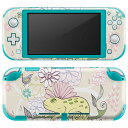 igsticker Nintendo Switch Lite 専用 デザインスキンシール 全面 ニンテンドー スイッチ ライト 専用 ゲーム機 カバー アクセサリー フィルム ステッカー エアフリー 008895 花 ピンク カメレオン
