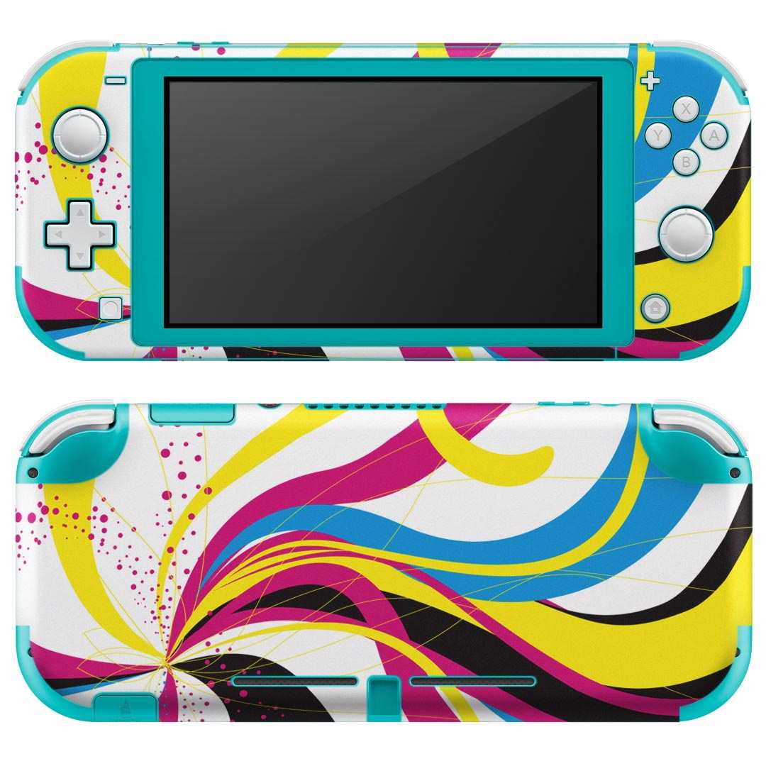 igsticker Nintendo Switch Lite 専用 デザインスキンシール 全面 ニンテンドー スイッチ ライト 専用 ゲーム機 カバー アクセサリー フィルム ステッカー エアフリー 008938 カラフル　ポスター　鮮やか