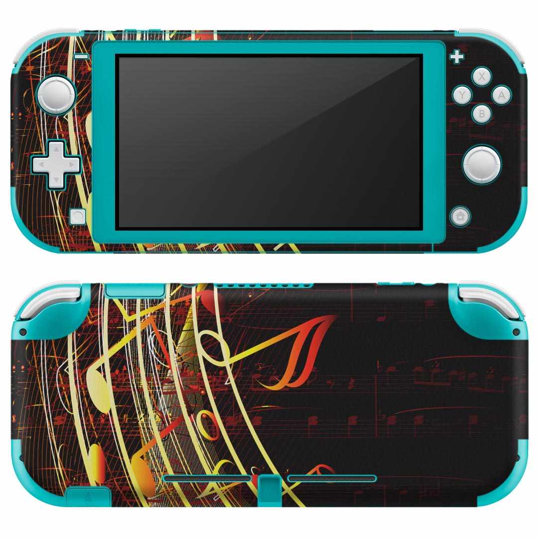 製品名 Nintendo Switch Lite専用 デザインスキンシール セット内容 Nintendo Switch Lite本体用スキンシール（裏表）各1枚 ※液晶側シールは2パーツに分かれていますニンテンドースイッチライト専用です。据え置き機のSwitch本体やJoyコンには対応していません。 商品特徴 3M社製の再剥離性シートを素材に採用し、細かな位置調整がしやすく貼り直しが容易です。また、エアフリーでもありますので気泡が簡単に逃げるので、キレイに貼ることができます。専用の業務プリンターを使い、商品画像と遜色のない美しい印刷仕上がり。 注意事項 画像はサンプルですので、ご覧の環境によっては多少色味に違いを感じる場合がございます。 イメージと違った、モニターと色味が異なるという理由での交換や返金はご対応出来かねます。スキンシールのみの販売で、ニンテンドースイッチ本体などは付属しません。シワができた場合、ドライヤーなどで軽く温め、外側に向けてシワを伸ばすように貼ってください。初回貼付時の位置調整や貼り直しは可能ですが、しっかりと押し付けて接着させた後の再剥離、再利用は保証しておりません。また接着部に油分や汚れが付着しますと角の部分は剥がれやすくなりますので、貼付時はあまり触れないようにご注意ください。無地のセミグロスシートにデザインをプリントした商品で、デコなどの加工はございません。 凹凸や光沢があるように見えたり布地や金属を素材にしたように見える商品もありますが、デザインの図版によるものです。印刷時に微妙な画像のズレが生じる場合がございます。ご注文後に1点1点制作する受注生産品の為、不良品以外のご返品や交換は固くお断りします。 商品発送 完全受注生産のハンドメイド商品となりますので、既製品と比べて発送までお時間を頂いています。 基本的に決済確認後2?3営業日、最大で10営業日での発送となります。繁忙期や休業日明けの場合はさらに時間がかかる場合があります。 その際には別途メールにてご連絡致します。メール便の場合、発送日から到着までに2?4日ほどかかる場合が多く、紛失などの保障もご対応できかねます。あらかじめご了承下さい。