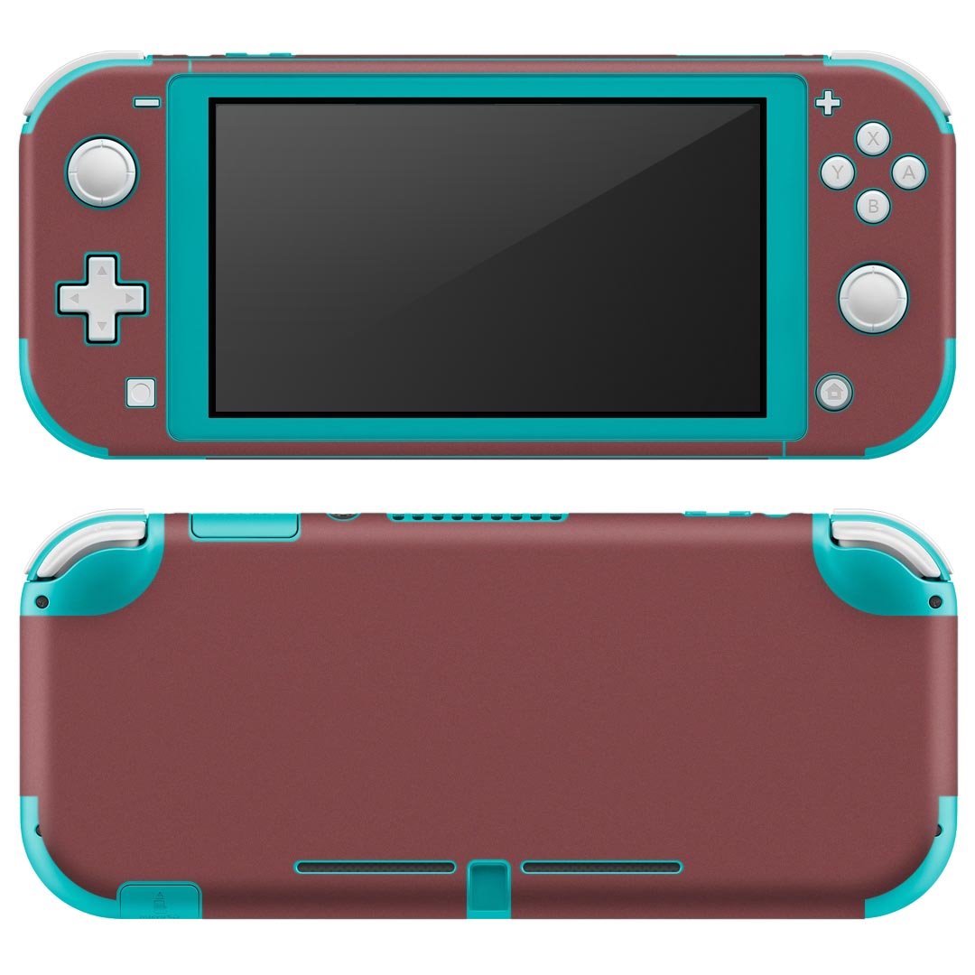 igsticker Nintendo Switch Lite 専用 デザインスキンシール 全面 ニンテンドー スイッチ ライト 専用 ゲーム機 カバー アクセサリー フィルム ステッカー エアフリー 008962 シンプル 無地 赤茶
