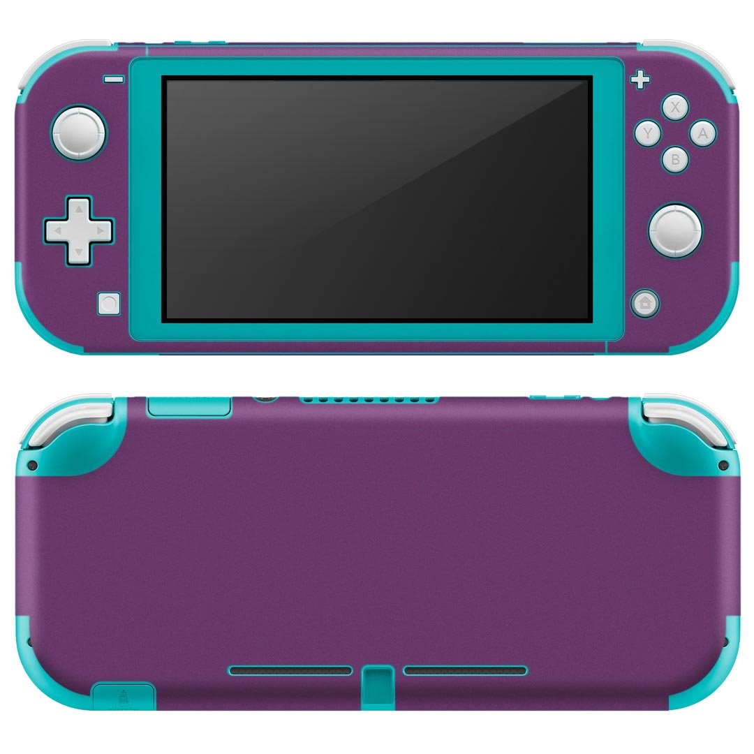 igsticker Nintendo Switch Lite 専用 デザインスキンシール 全面 ニンテンドー スイッチ ライト 専用 ゲーム機 カバー アクセサリー フィルム ステッカー エアフリー 008990 シンプル 無地 紫