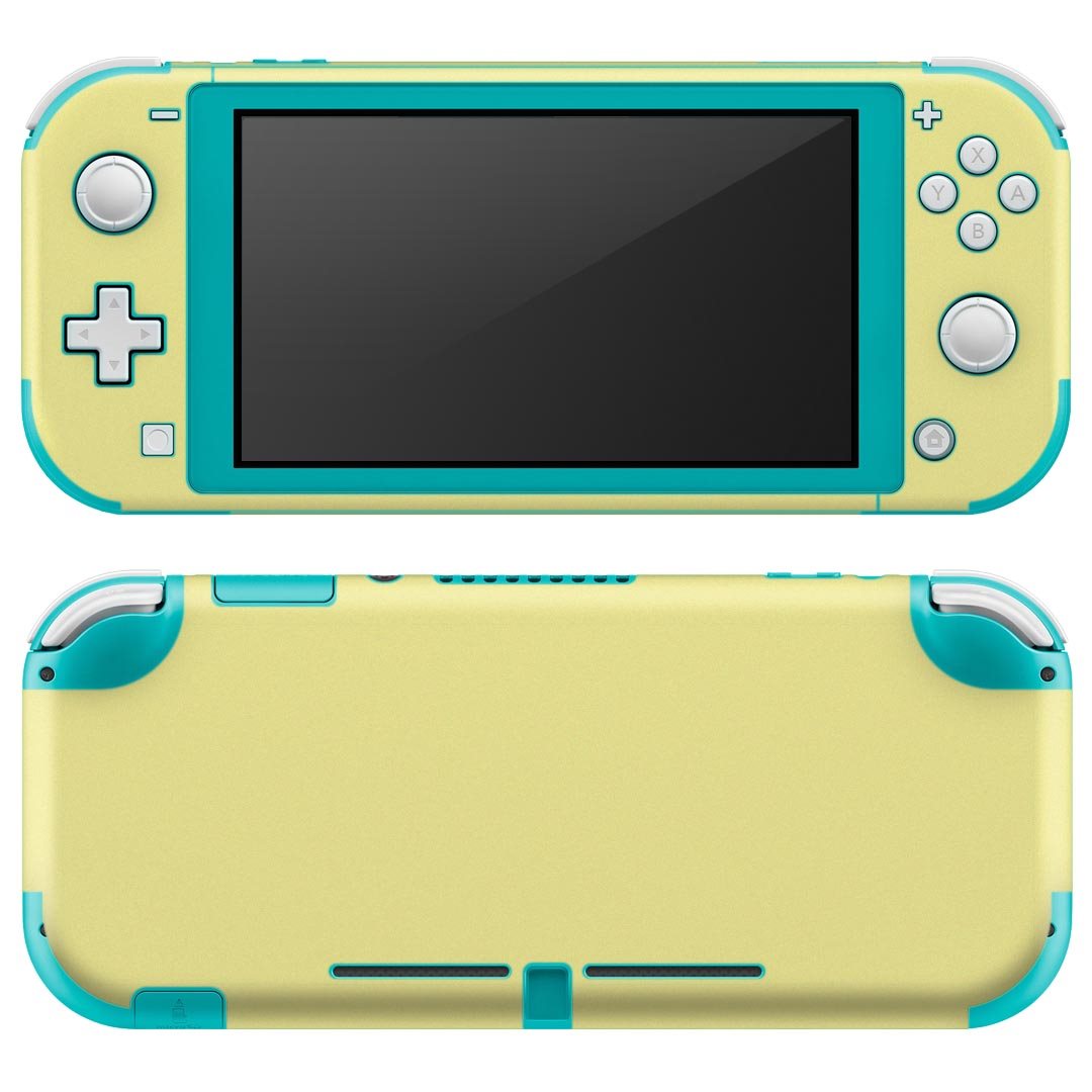 igsticker Nintendo Switch Lite 専用 デザインスキンシール 全面 ニンテンドー スイッチ ライト 専用 ゲーム機 カバー アクセサリー フィルム ステッカー エアフリー 008992 シンプル 無地 黄色